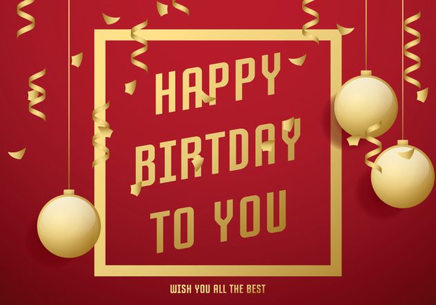 Red Birthday Card - vector #430469 gratis
