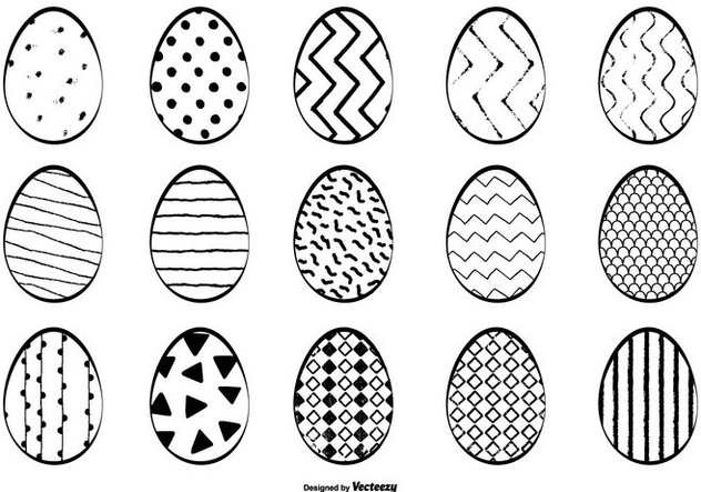 Hand Drawn Easter Egg Collection - vector gratuit #430839 