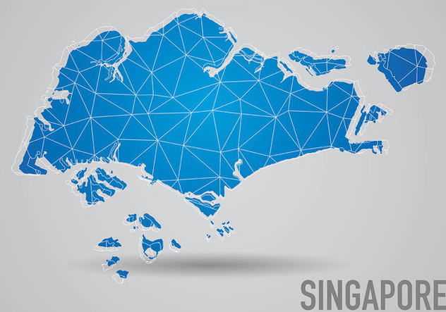 Grid Singapore Maps Background Vector - vector gratuit #431839 