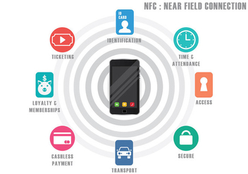 Bright NFC Icon Vector - Kostenloses vector #432709