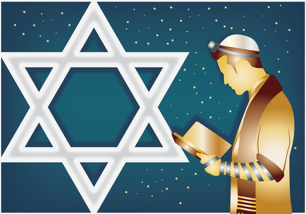 Jewish Man Praying - Free vector #433009