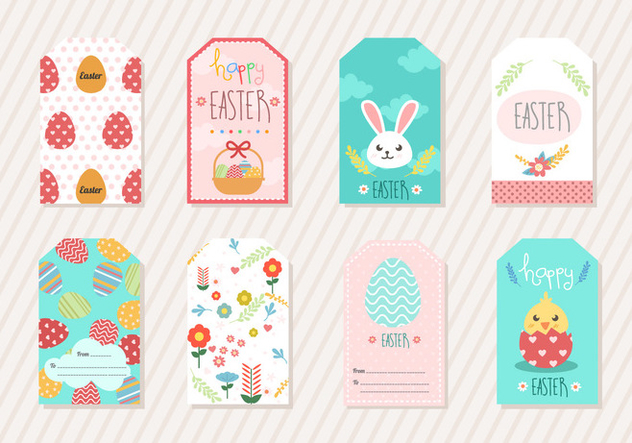 Easter Gift Tag - Free vector #433899