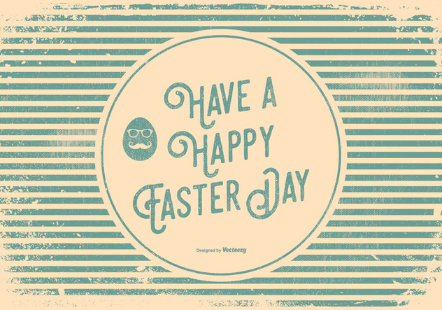 Hipster Style Easter Greeting Illustration - vector gratuit #435059 