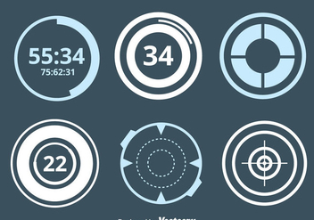 Circle Hud Element Collection Vector - Kostenloses vector #435749