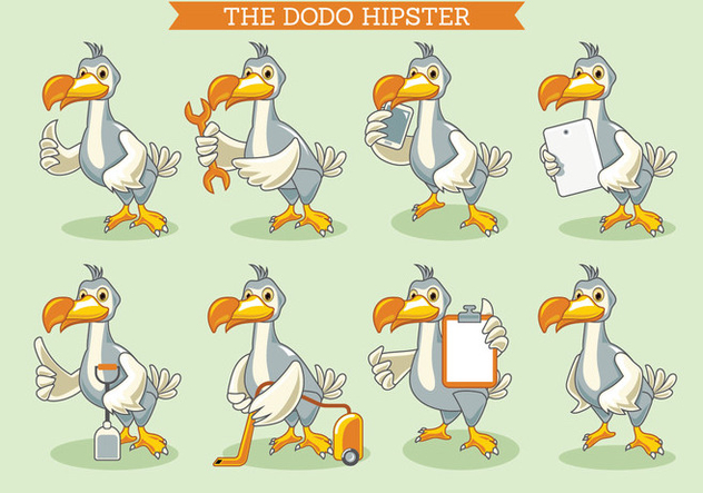 The Dodo Bird Illustration Hipster Style - vector #435939 gratis