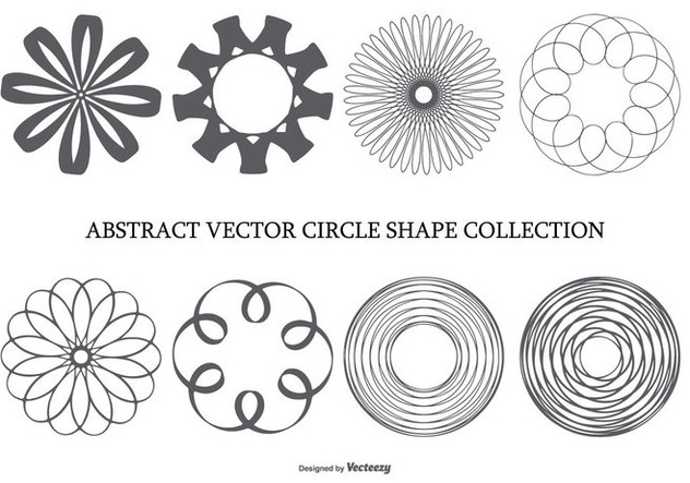 Abstract Circle Shape Collection - vector #436299 gratis