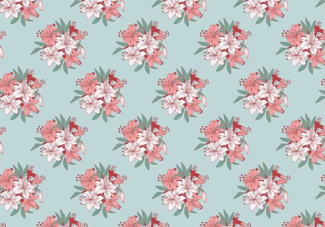 Rhododendron Classic Pattern Vector - Free vector #436339