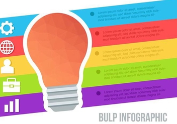 Free Low Poly Bulp Infographic Vector - Free vector #436369