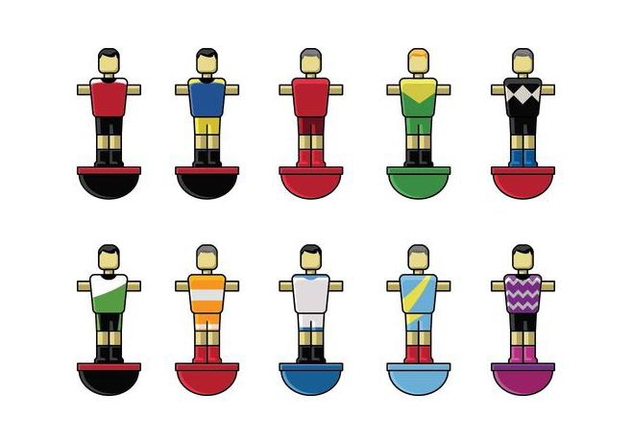 Free Table Football Player Set Vector - Free vector #436599