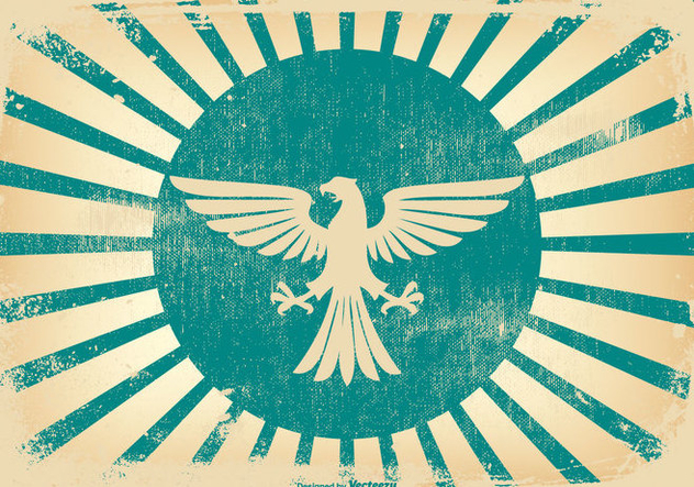 Retro Grunge Eagle Background - Free vector #436769