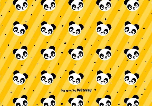 Cute Panda Pattern - Vector - Kostenloses vector #436889