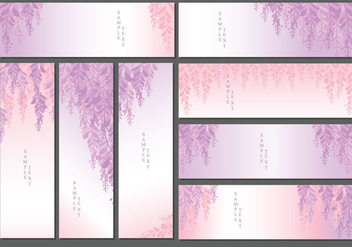 Wisteria Banners Vector - Free vector #437199