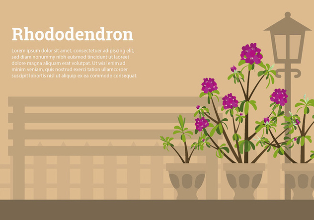 Rhododendron Garden Free Vector - бесплатный vector #438229
