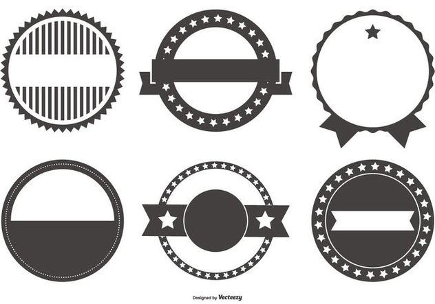 Retro Badge Shapes Collection - vector gratuit #439289 