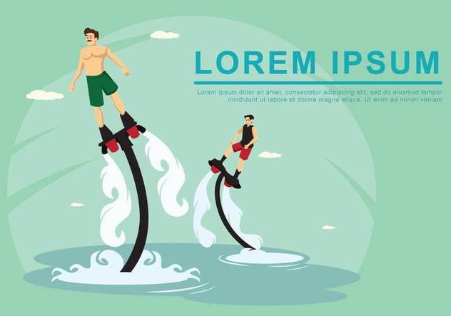 Professional Fly Boarding Vector - Free vector #439859