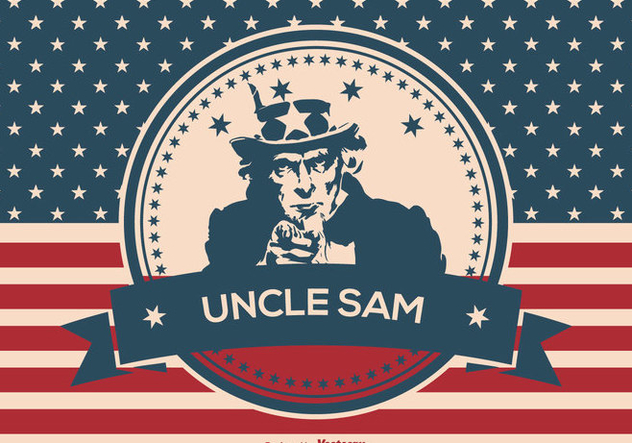 Uncle Sam Retro Patriotic Illustration - Free vector #440309