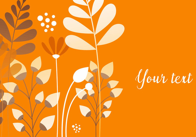 Orange Floral Background - vector #440509 gratis