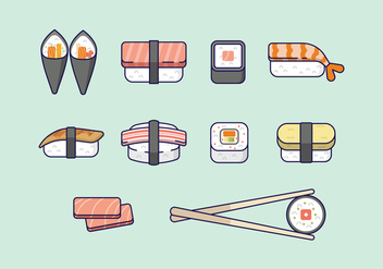 Free Sushi Icons - vector #441859 gratis