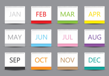 Desktop Calendar Template - бесплатный vector #442059