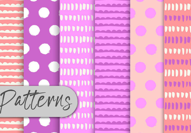 Pink Abstract Pattern Set - vector gratuit #442959 
