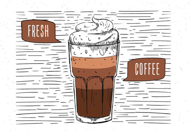 Free Hand Drawn Vector Coffee Illustration - vector #443219 gratis