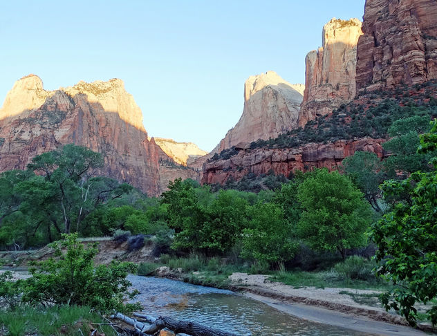 First Light on The Patriarchs, Zion NP 2014 - Free image #443779