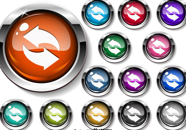 Vector Update Icon Buttons - Free vector #444169