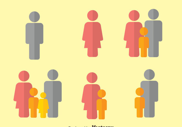 Family Flat Icons Vector - Free vector #444689
