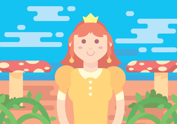 Princesa Daisy Vector - бесплатный vector #444709