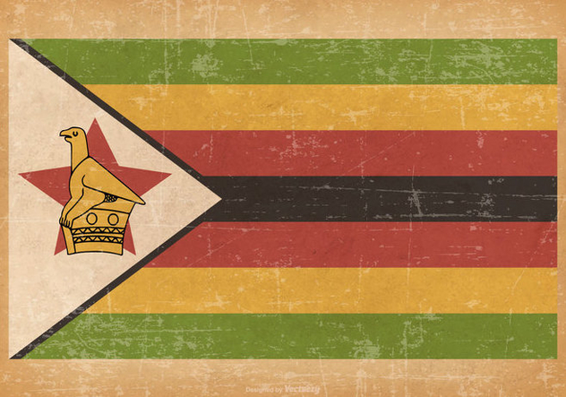 Grunge Flag of Zimbabwe - vector gratuit #444829 