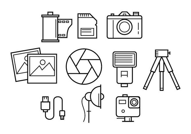 Free Photography Line Icon Vector - Free vector #445449