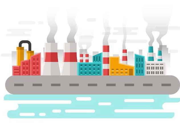 Free Factory Pollution Background Vector - Free vector #445779