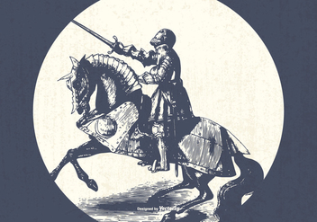 Vintage Vector Cavalry Illustration - бесплатный vector #446349