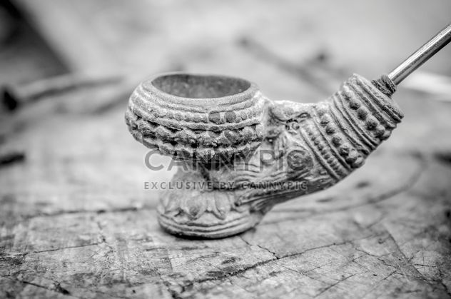 Close-up of ancient ashtray - image #452469 gratis