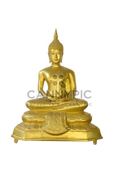 golden buddha on white background - image #452489 gratis