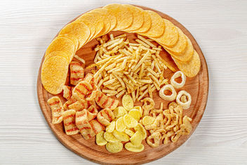 The Concept Of The Oktoberfest. A set of different snacks for beer. Top view - image #464119 gratis