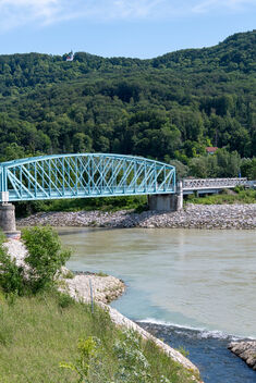 Old iron bridge over the Sava river - image #471479 gratis